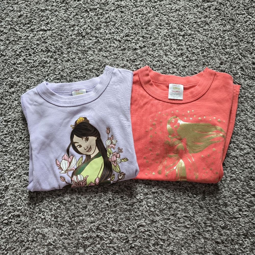 Hanna Anderson girl's Disney pajama tops size 5